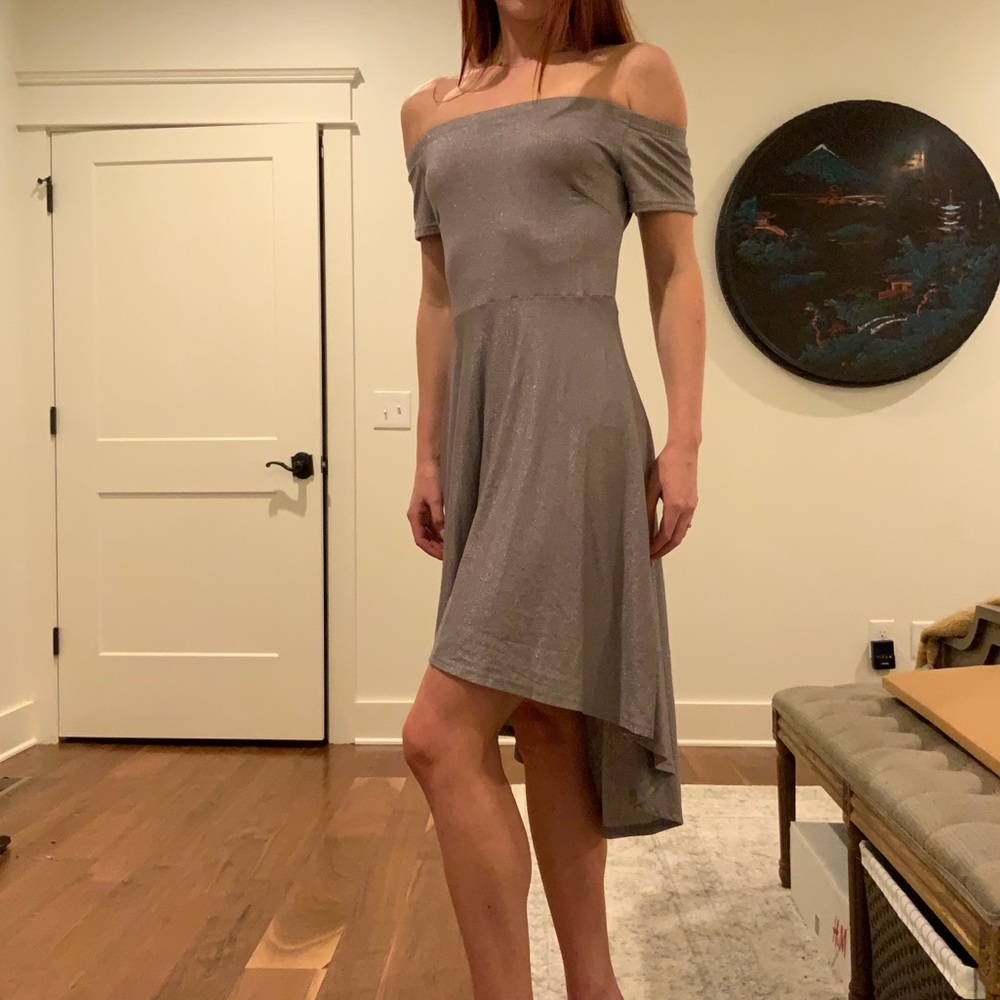 Glitter Hi-Low Dress
